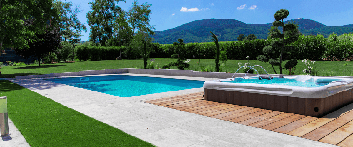 réalisation piscine et spa de paysagiste Aquilus